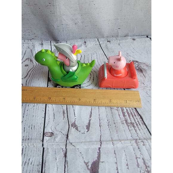 Peppa Pig red Car Mini Buggy Car George On A Dinosaur / Dragon - Picture 8 of 8